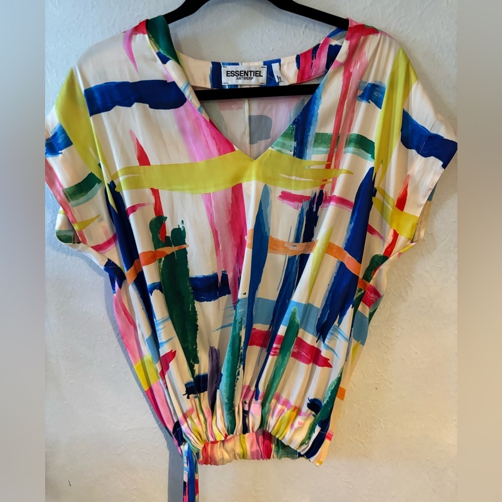 Essential Artwerp Multi Color Top Size 36 - image 2